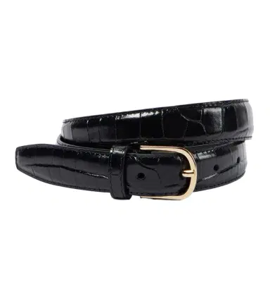 TOTEME Slim croc-effect leather belt | Thumbnail 1