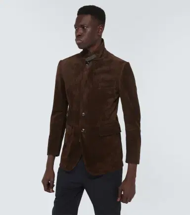 Tom Ford Leather-trimmed suede blazer | Thumbnail 5 Tom Ford Leather-trimmed suede blazer | Thumbnail 5