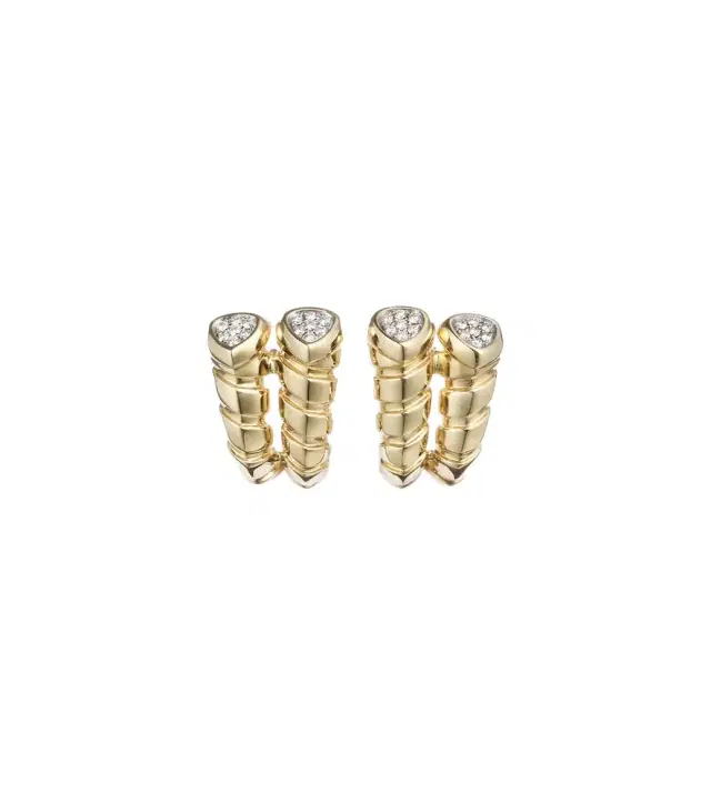 Marina B Trisolina 18kt gold earrings with diamonds