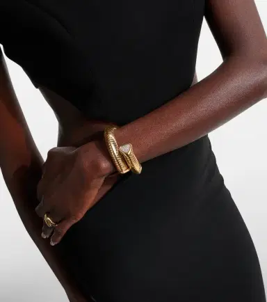 Marina B Trisola 18kt gold cuff bracelet with diamonds | Thumbnail 6