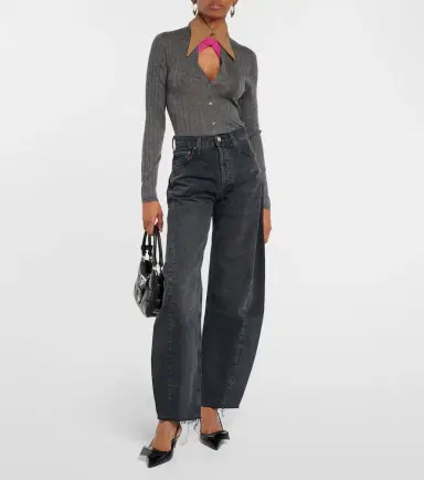 AGOLDE Luna high-rise barrel-leg jeans | Thumbnail 4