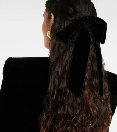 Jennifer Behr Adley bow velvet barrette | Thumbnail 2