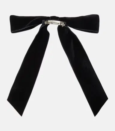 Jennifer Behr Adley bow velvet barrette | Thumbnail 4