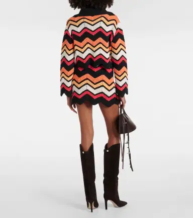 Alanui Kaleidoscopic Chevron cotton-blend cardigan | Thumbnail 3