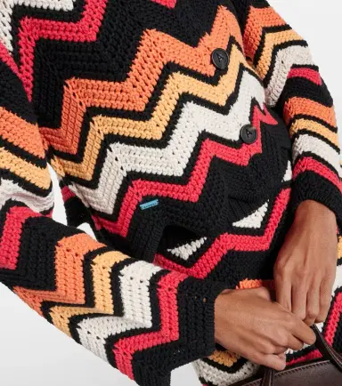 Alanui Kaleidoscopic Chevron cotton-blend cardigan | Thumbnail 4