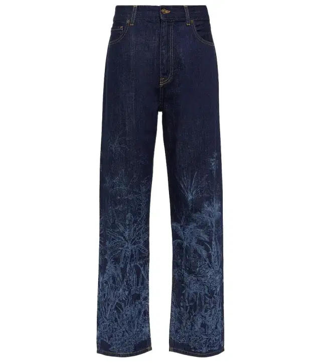 Alanui Jungle printed high-rise jeans