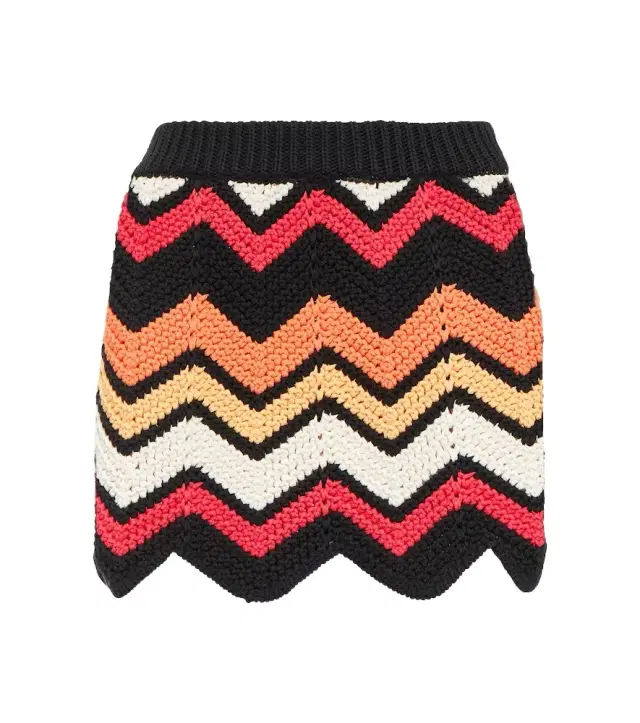 Alanui Kaleidoscopic cotton-blend miniskirt