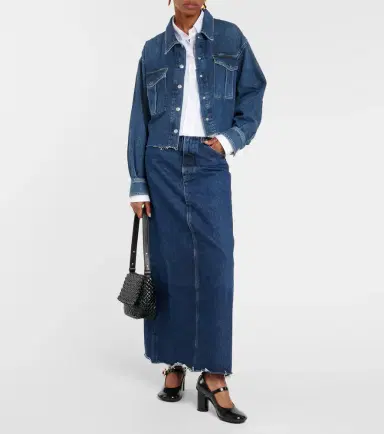 Agolde Hilla denim maxi skirt | Thumbnail 3