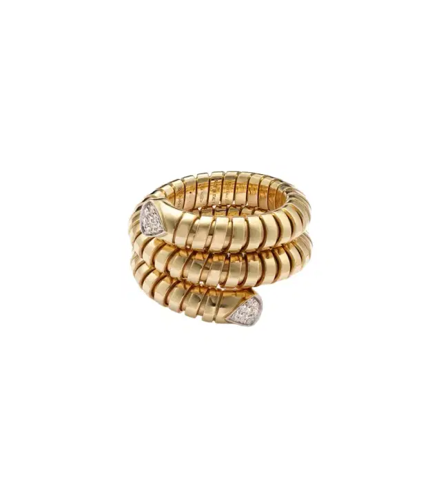 Marina B Trisola 18kt gold ring with diamonds