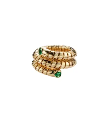 Marina B Trisola 18kt gold ring with emeralds | Thumbnail 1