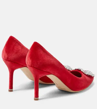 Manolo Blahnik Hangisi velvet pumps | Thumbnail 4 Manolo Blahnik Hangisi velvet pumps | Thumbnail 4