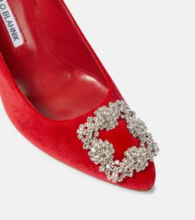 Manolo Blahnik Hangisi velvet pumps | Thumbnail 5 Manolo Blahnik Hangisi velvet pumps | Thumbnail 5