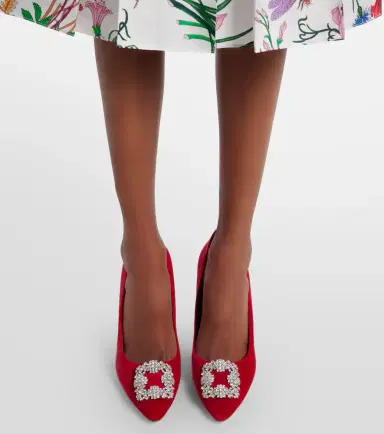 Manolo Blahnik Hangisi velvet pumps | Thumbnail 6 Manolo Blahnik Hangisi velvet pumps | Thumbnail 6