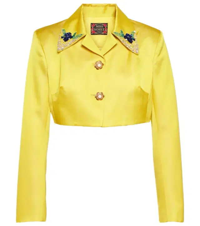 Miss Sohee Embellished jacket and crop top set