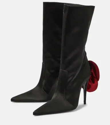 Magda Butrym Floral-appliqué satin sock boots | Thumbnail 4