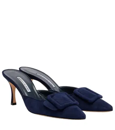 Manolo Blahnik Maysale 70 suede mules | Thumbnail 1