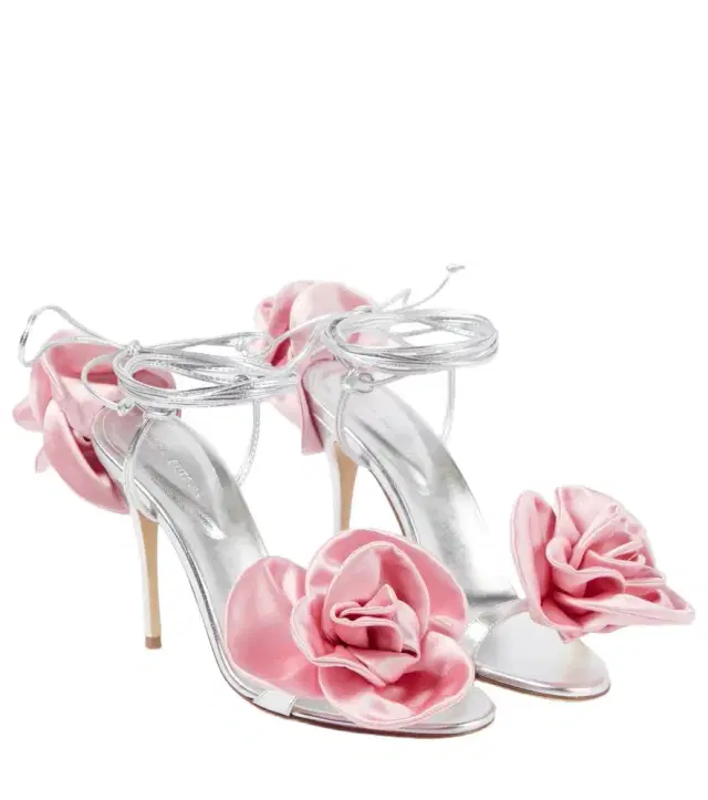 Magda Butrym Floral-appliqué leather sandals