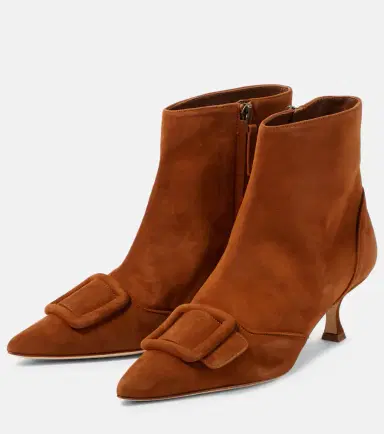 Manolo Blahnik Baylow embellished suede ankle boots | Thumbnail 4 Manolo Blahnik Baylow embellished suede ankle boots | Thumbnail 4