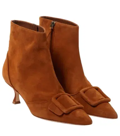 Manolo Blahnik Baylow embellished suede ankle boots | Thumbnail 1 Manolo Blahnik Baylow embellished suede ankle boots | Thumbnail 1