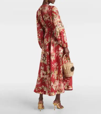 Zimmermann Lexi floral linen wrap dress | Thumbnail 3