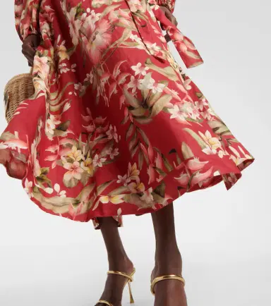 Zimmermann Lexi floral linen wrap dress | Thumbnail 5