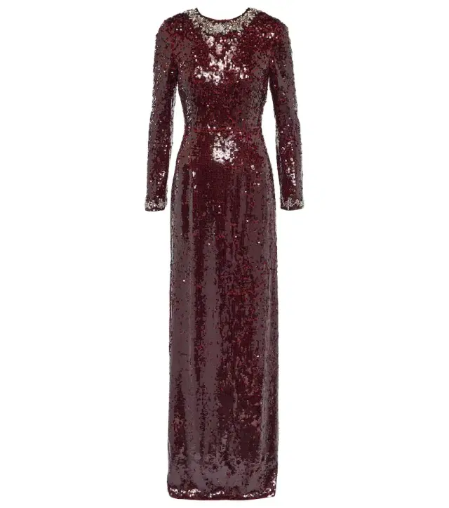 Erdem Yoanna sequined open-back gown
