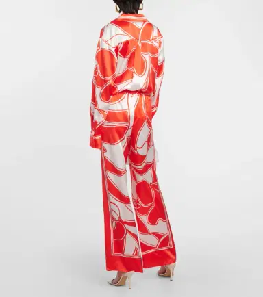 SIR Ramona printed silk satin wide-leg pants | Thumbnail 2