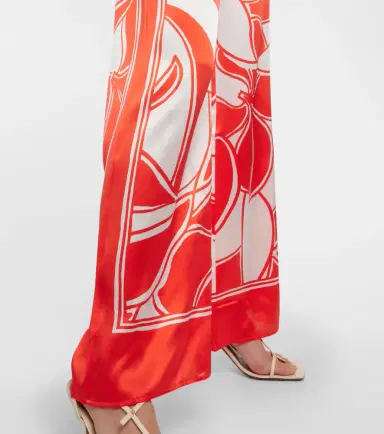 SIR Ramona printed silk satin wide-leg pants | Thumbnail 4