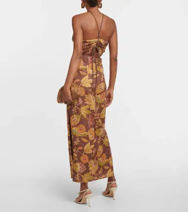 SIR Josefina floral linen midi dress | Thumbnail 6