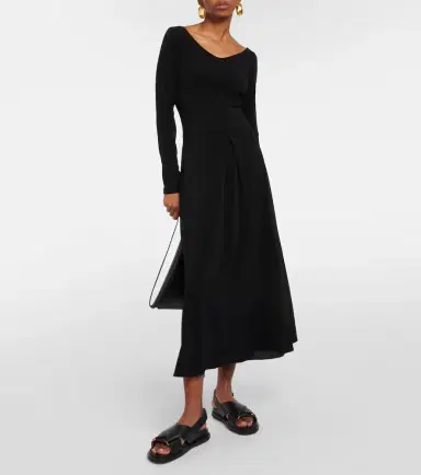 Max Mara Valido pleated jersey maxi dress | Thumbnail 4