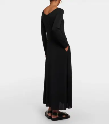 Max Mara Valido pleated jersey maxi dress | Thumbnail 5