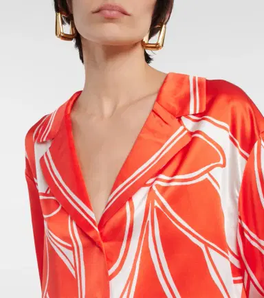SIR Ramona printed silk satin shirt | Thumbnail 2