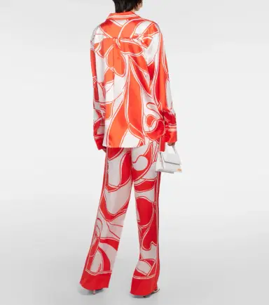SIR Ramona printed silk satin shirt | Thumbnail 3