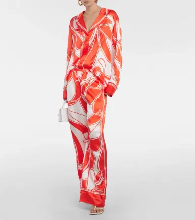 SIR Ramona printed silk satin shirt | Thumbnail 5