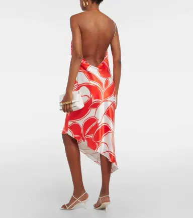 SIR Ramona printed silk midi dress | Thumbnail 2