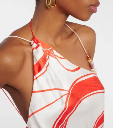 SIR Ramona printed silk midi dress | Thumbnail 5