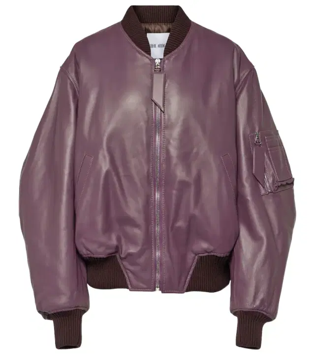 The Attico Anja leather bomber jacket