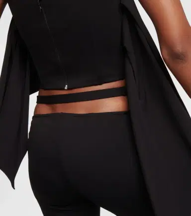 The Attico Cutout jersey flared pants | Thumbnail 3