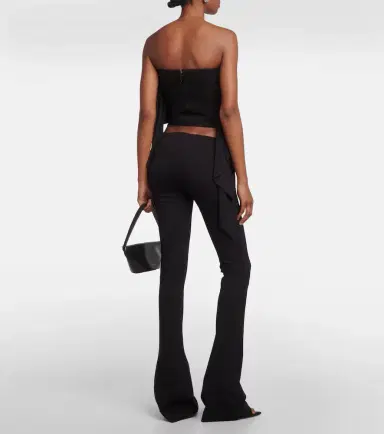 The Attico Cutout jersey flared pants | Thumbnail 6