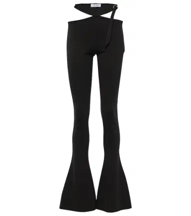 The Attico Cutout jersey flared pants | Thumbnail 1