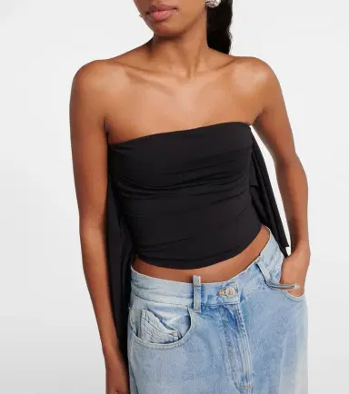 The Attico Embellished off-shoulder top | Thumbnail 3