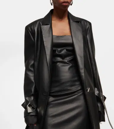 The Attico Belted leather coat | Thumbnail 3 The Attico Belted leather coat | Thumbnail 3