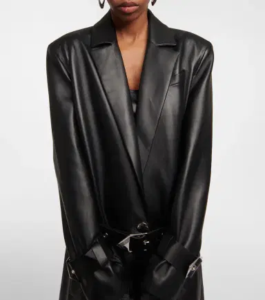 The Attico Belted leather coat | Thumbnail 4 The Attico Belted leather coat | Thumbnail 4