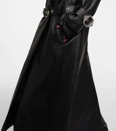 The Attico Belted leather coat | Thumbnail 5 The Attico Belted leather coat | Thumbnail 5
