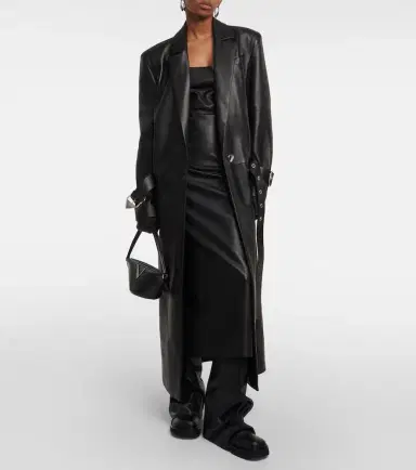 The Attico Belted leather coat | Thumbnail 7 The Attico Belted leather coat | Thumbnail 7