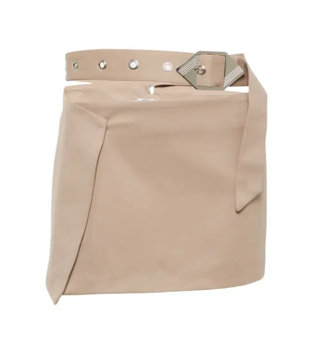 Virgin wool gabardine wrap skirt
