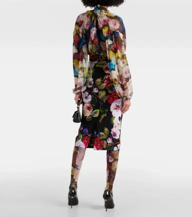 Dolce & Gabbana Floral tulle tights | Thumbnail 2