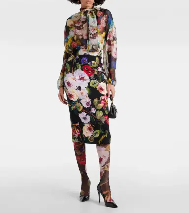 Dolce & Gabbana Floral tulle tights | Thumbnail 4
