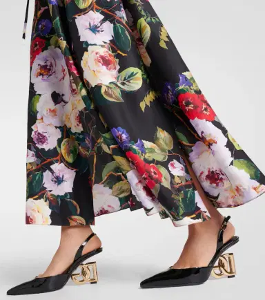 Dolce & Gabbana Floral silk satin shirt dress | Thumbnail 3