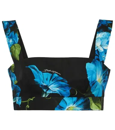 Dolce & Gabbana Floral cotton bra top | Thumbnail 1 Dolce & Gabbana Floral cotton bra top | Thumbnail 1
